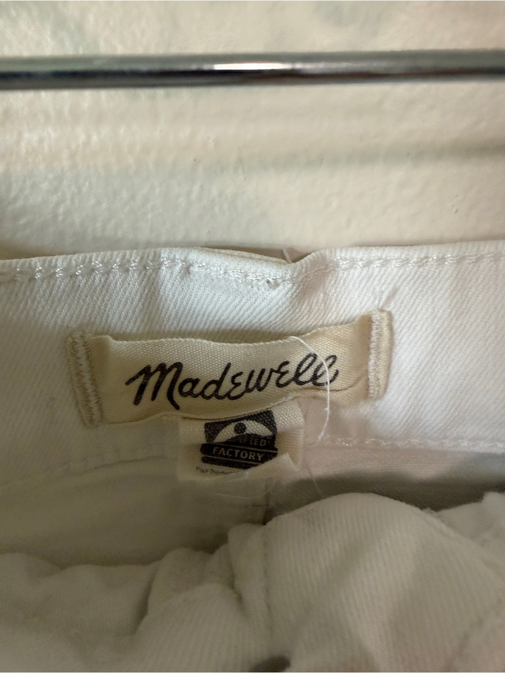 Madewell the Perfect Vintage Wide Leg High Rise crop jean size 30 in white - Picture 6 of 7